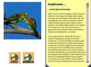 Screenshot der CD-ROM Wellensittiche
